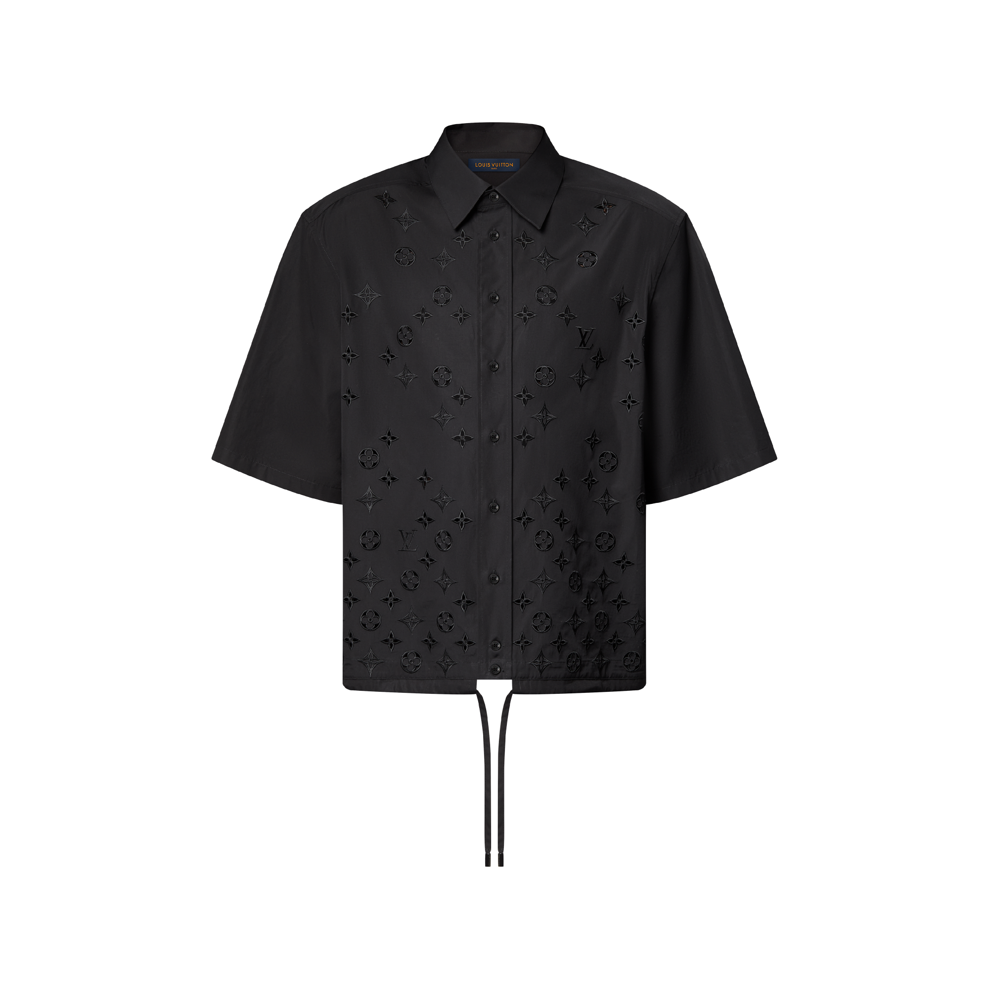 Camisa de Manga Curta Bordada com Flores do Monogram - Ready-to